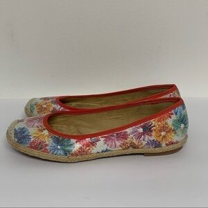Michelle D Women's Size 7.5M Floral Espadrille Flats Shoes